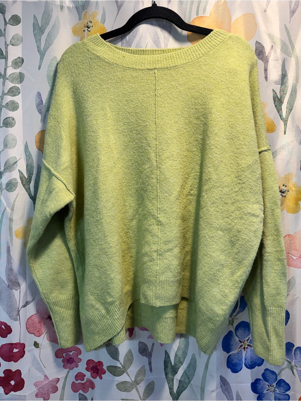 Vince Camuto Lime Green Lightweight Crewneck Sweater